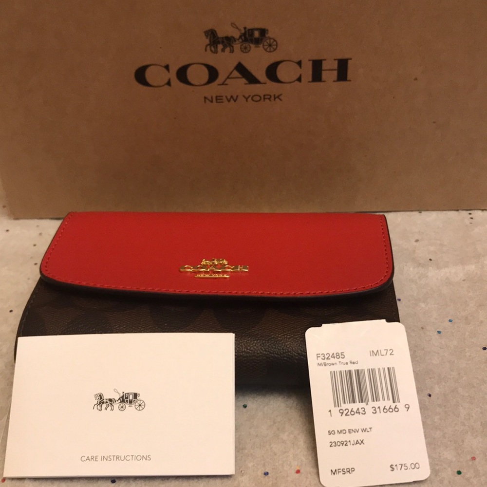 Coach Medium Envelope Wallet Brand New - Picture 8 of 8